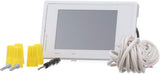 SunTouch Command Touchscreen Programmable Thermostat [universal] Model 500850 (low-profile, user-friendly floor heat control, 120/240V, bright white + paintable beauty ring) includes floor sensor