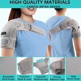 Shoulder Brace- Torn Rotator Cuff Recovery Supports for Men&Women,Adjustable Fit Sleeve Wrap,for AC Joint Pain Relief,Shoulder Injuries&Tears,Bursitis,Swelling,Tendonitis (Gray, Small)??